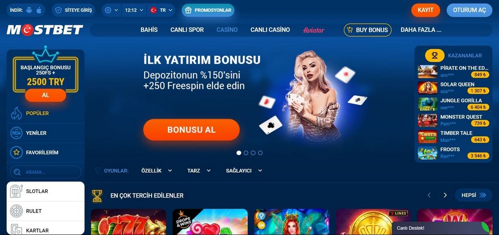 Mostbet Gambling Enterprise - Jogue com o bônus de R$ 1.700
